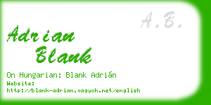 adrian blank business card